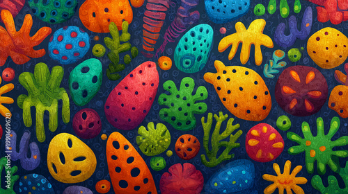 Abstract Bizarre Textures and Strange Weird Backgrounds with Unique Artistic Motifs, Surreal Chaotic Graphic Resources for Modern Design, Digital Art Pattern Backdrop