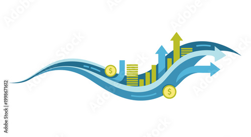 Business Growth Finance Arrow.