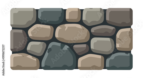 Colorful Stone Wall Background Texture.