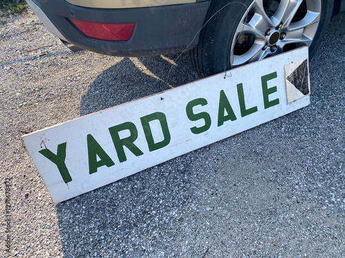 Hand Painted Yard Sale Sign