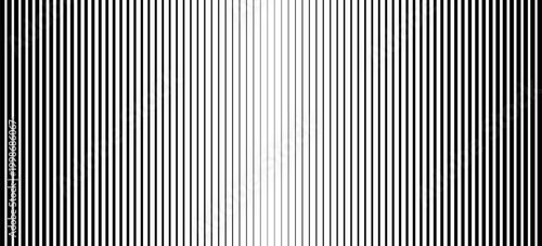 Thin line halftone gradient texture. Fading vertical stripe gradation background. Repeating wide pattern backdrop. Black parallel lines wallpaper.