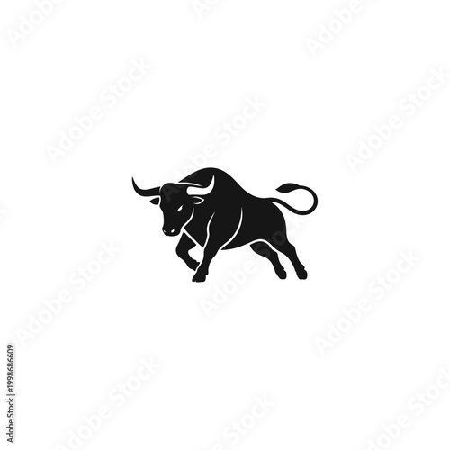 Cow icon flat vector logo design
