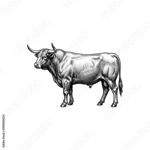 Cow icon flat vector logo design
