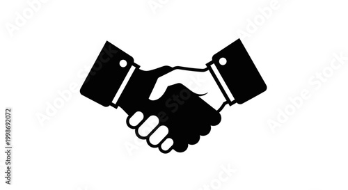 Business handshake icon representing agreement, partnership, success, cooperation, and mutual greeting