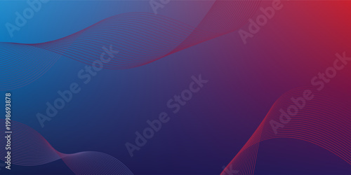 Blue purple red gradient mesh abstract background with wavy blended lines nice for wallpaper or banner.eps 10.