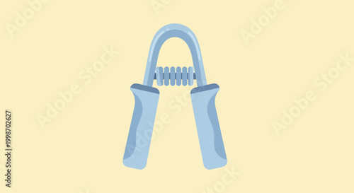 Blue Hand Grip Strengthener for Forearm and Finger Exercise.