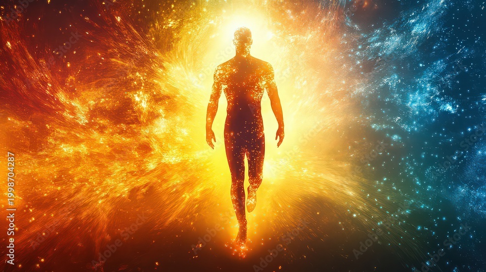 Naklejka premium Ascension Through Light Portal