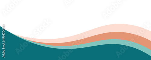 Fotografie Modern colorful abstract background with dynamic wavy shapes, Minimal flowing wa