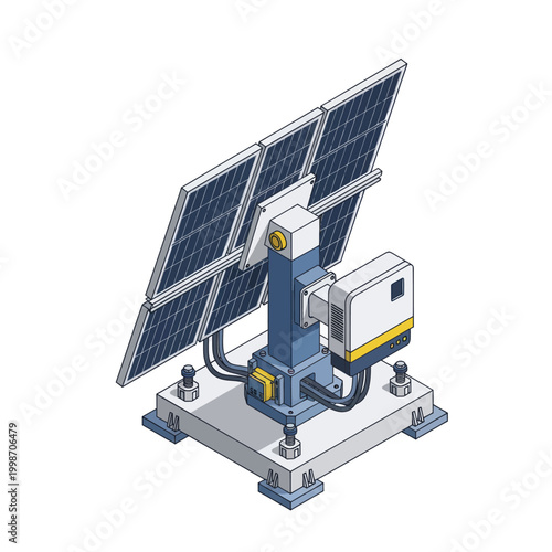 Modern Solar Panel Tracker System with Advanced Technology.