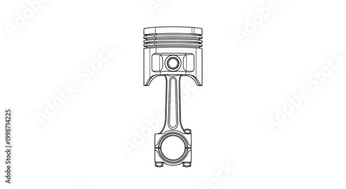 Detailed drawing of a piston.