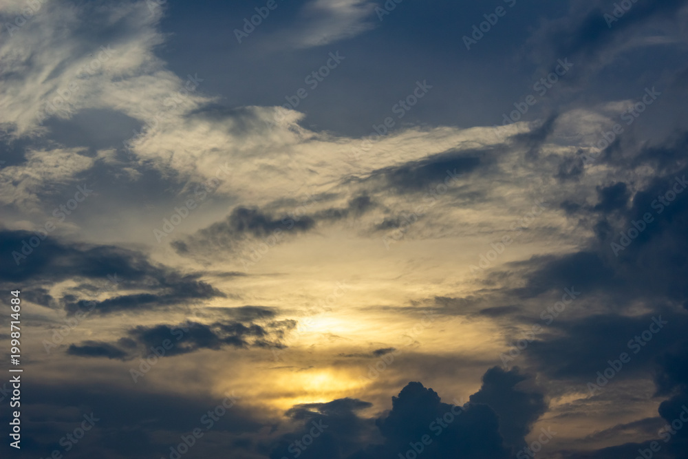 Obraz premium beautiful sky and clouds at sunset
