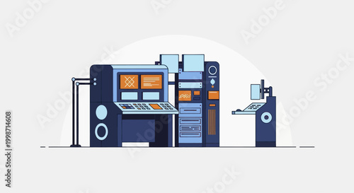 Industrial Printing Machine for Commercial Production and Manufacturing.
