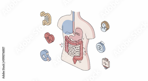 Human Anatomy and Internal Organs Diagram.