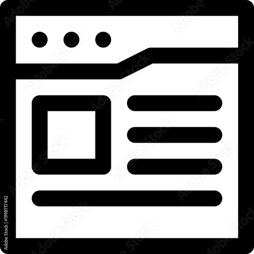 Image Content Page Vector Icon, Isolated Lineal Editable Stroke Icon