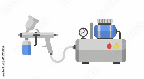 Airbrush Compressor Kit for Painting and Artistic Projects.