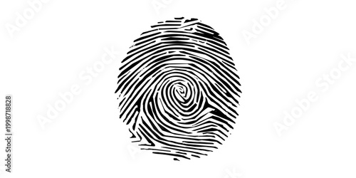 Intricate Fingerprint Detail: A detailed capture of a fingerprint, showcasing the unique and complex patterns inherent to each individual, symbolizing identity and security.