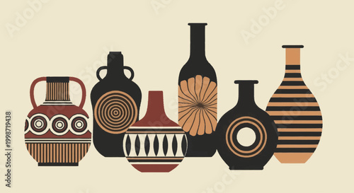 Collection of Ancient Greek Vases and Pottery.
