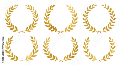 Canvastavla laurel, wreath, gold, victory, award, honor, achievement, winner, emblem, badge,
