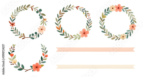 watercolor floral wreath, pink rose frame, botanical circle design, romantic flower wreath, delicate rose illustration, wedding invitation wreath, elegant floral border, hand painted flower frame, gre