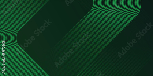 Abstract green background with glowing geometric lines. Modern EPS 10