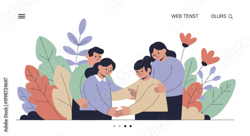 Diverse group of friends sharing a moment of joy and support.