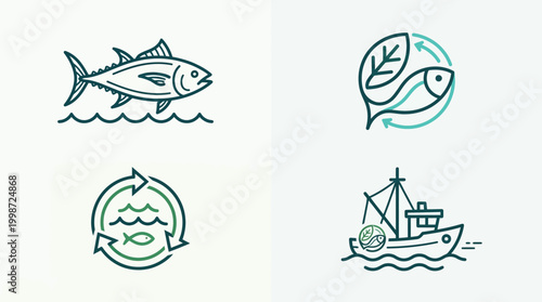 World Ocean Day celebrates a fisherman fishing tuna fish on a boat in the ocean with a focus on eco-friendly fishing practices on a special day.