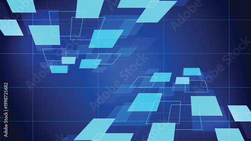 Abstract blue background poster with dynamic. technology network for business, corporate, banner.