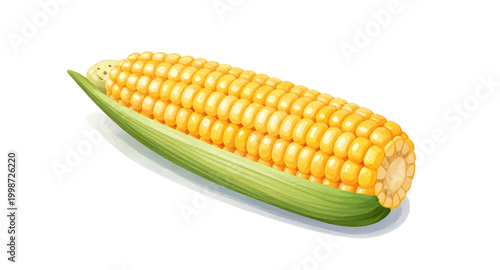 fresh corn on cob, yellow maize vegetable, organic farm produce, healthy fresh corn, natural food ingredient, sweet corn isolated, farm harvest maize, white background corn, nutritious vegetable crop,