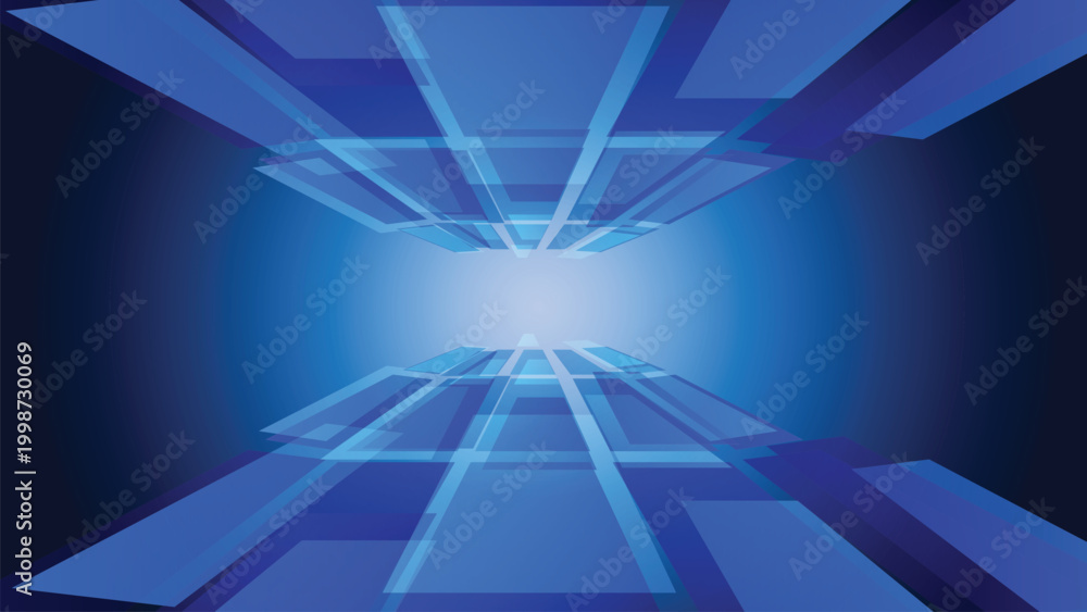 Fototapeta premium Abstract blue background poster with dynamic. technology network for business, corporate, banner.