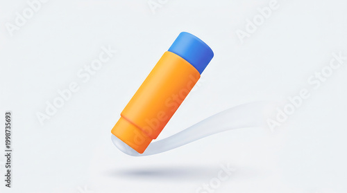Minimalist 3D Cartoon Glue Stick for School and Office Stationery