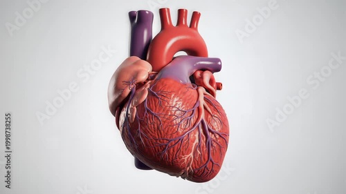 Realistic 3D Human Heart Beating Seamless Loop Animation