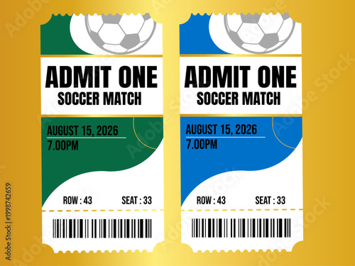 Soccer match ticket