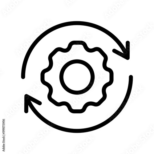 Scalability and Growth Line Icon for Business Expansion, Performance Optimization, Data Scaling, System Efficiency and Cloud Growth Concept Outline Vector Illustration