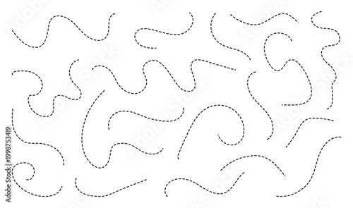 Path travel dotted line trip dashed trace destination track plan and silhouette, travelling symbol .Vector illustration.
