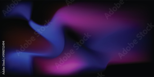 Futuristic abstract wave landing page design. Cool dark, smooth, retro gradient mesh concept website design.