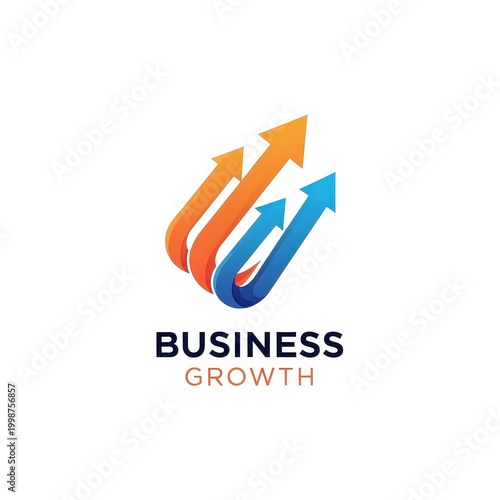 Business growth arrow logo dynamic upward trend corporate branding design Free Download Business growth arrow logo dynamic upward trend corporate branding design - GFXLoad