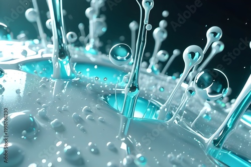 Futuristic Biotech Medical Interface Background