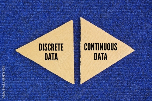 Obraz na plátně words discrete data and continuous data