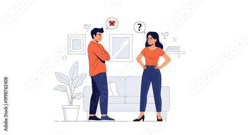 Couple having a relationship argument.