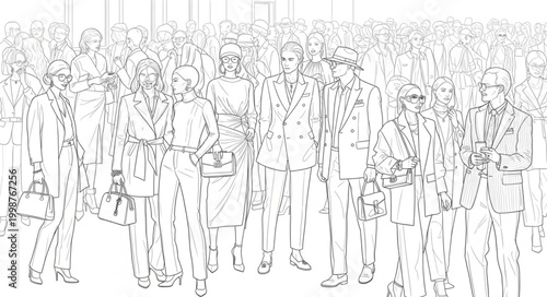 A large group of people standing together in a crowd.