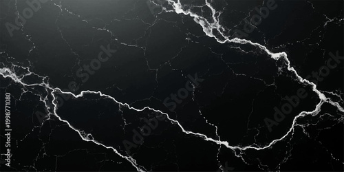 A powerful blue electric bolt strikes from the dark night sky during a dangerous thunderstorm, creating a bright flash of energy amidst the nature of a lightning storm
