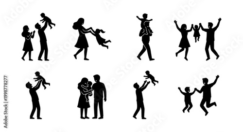 Photography Animal Paw Print Silhouettes Set - Wild Beast and Domestic Pet Track Vector Icon