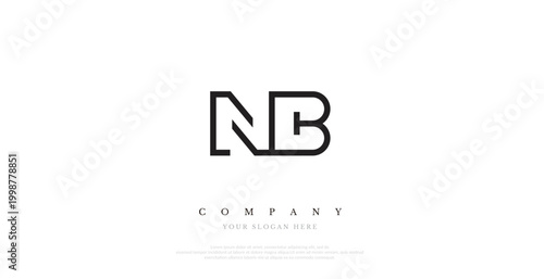 Initial NB Logo Design Elegant	