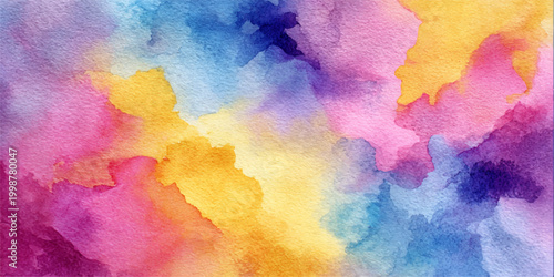 A vivid explosion of watercolor hues, creating an abstract and dynamic display of color, perfect for creative backgrounds and artistic inspiration.