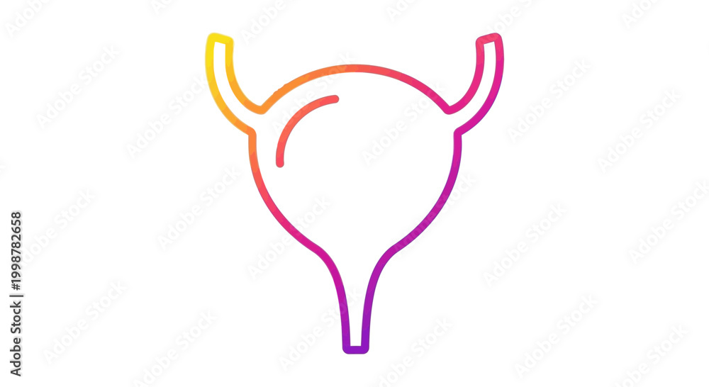 Obraz premium Urinary Bladder Icon with Gradient Colors - Medical and Health Concept