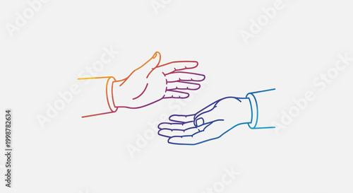 Two hands reaching out, one giving, one receiving, symbolizing help, support, and connection.