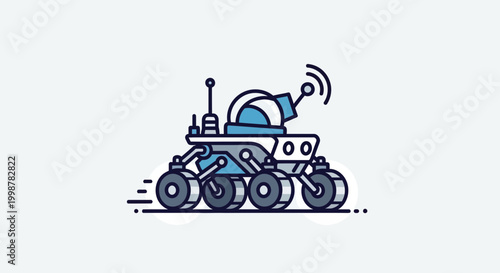 Space Rover Exploring Alien Planet, Futuristic Technology, Science Fiction