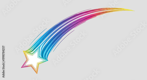 Rainbow Shooting Star Trail Effect