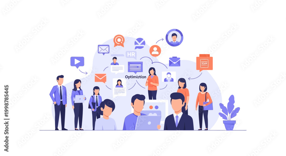 Fototapeta premium Team Collaboration and HR Optimization