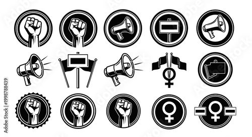 Protest Activism and Social Justice Badge Collection